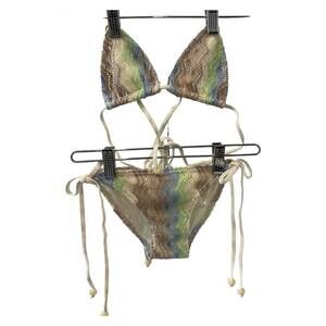 NEW PLANET SEA girl's french riviera zig zag 2-piece bikini in multi